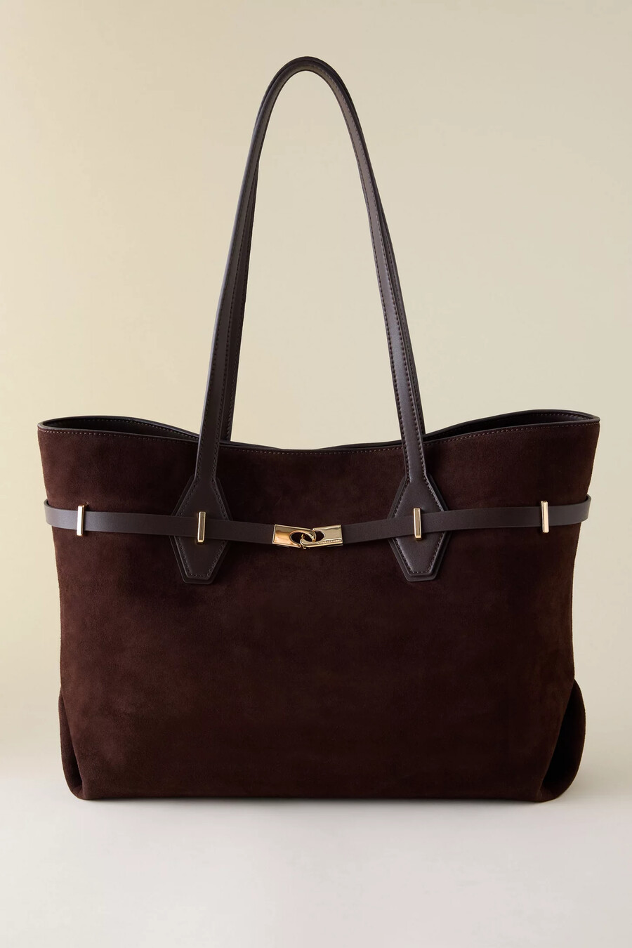 charles keith xl arlet tragetasche aus recyceltem wildleder