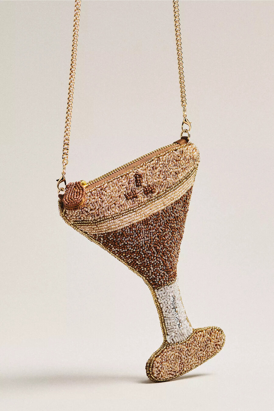 perlenbesetzte icon-umhängetasche