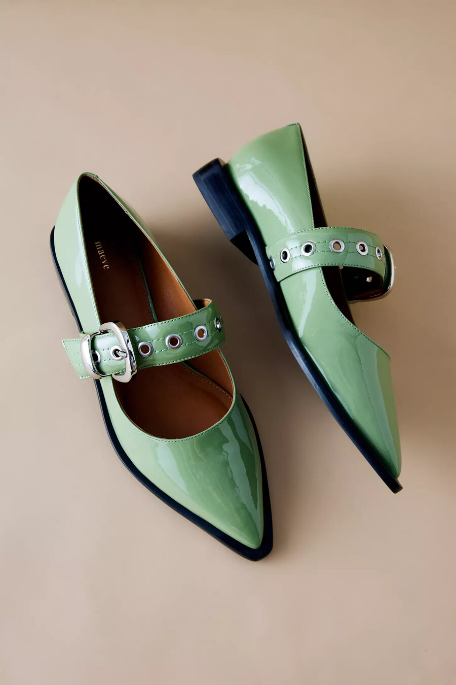 maeve spitzschuhe moto mary jane flats
