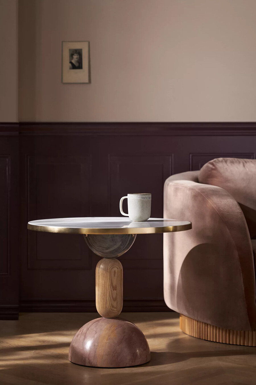 erin fetherston für anthropologie dulcette beistelltisch mit marmorplatte
