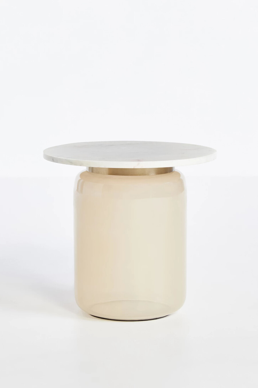 kurzer infinity glas-beistelltisch
