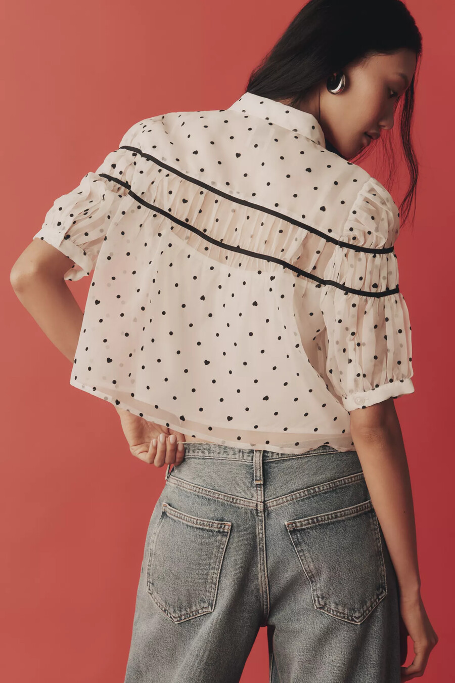 die leandra bluse mit geraffter passe von maeve