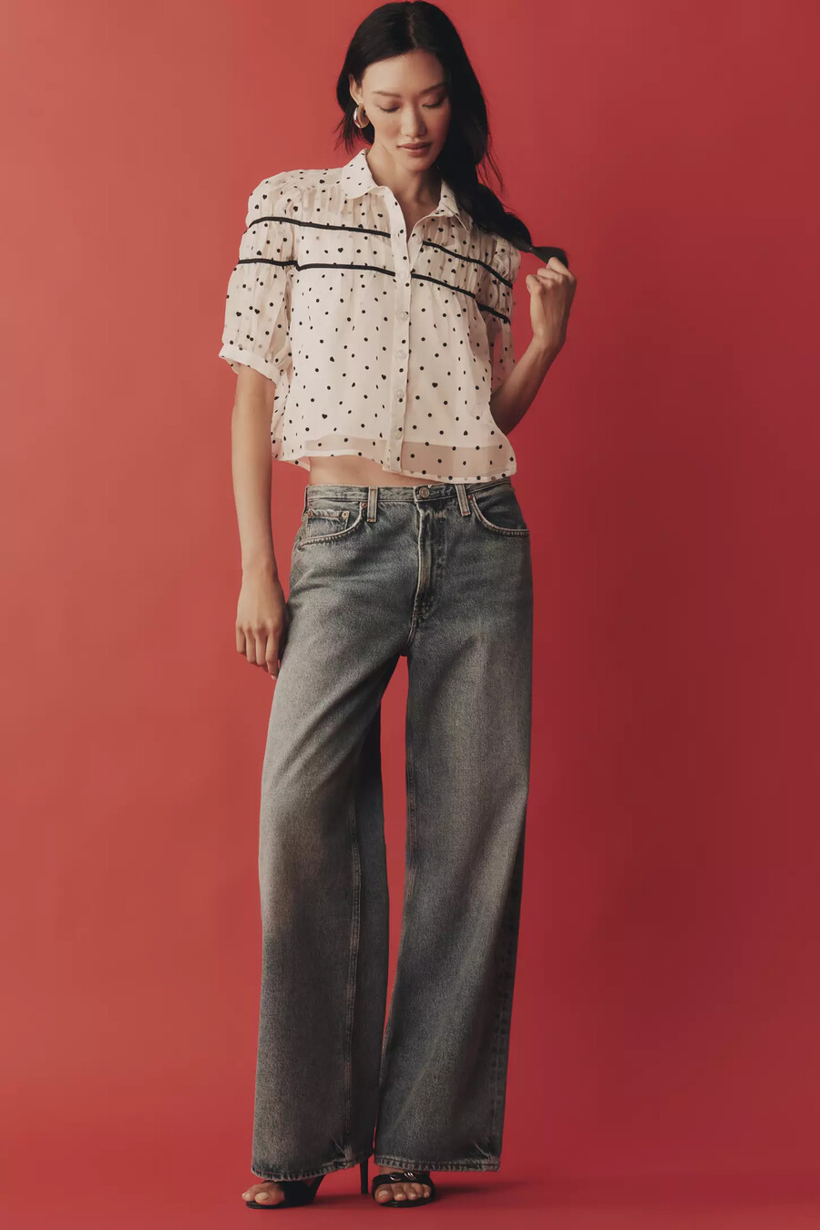 die leandra bluse mit geraffter passe von maeve