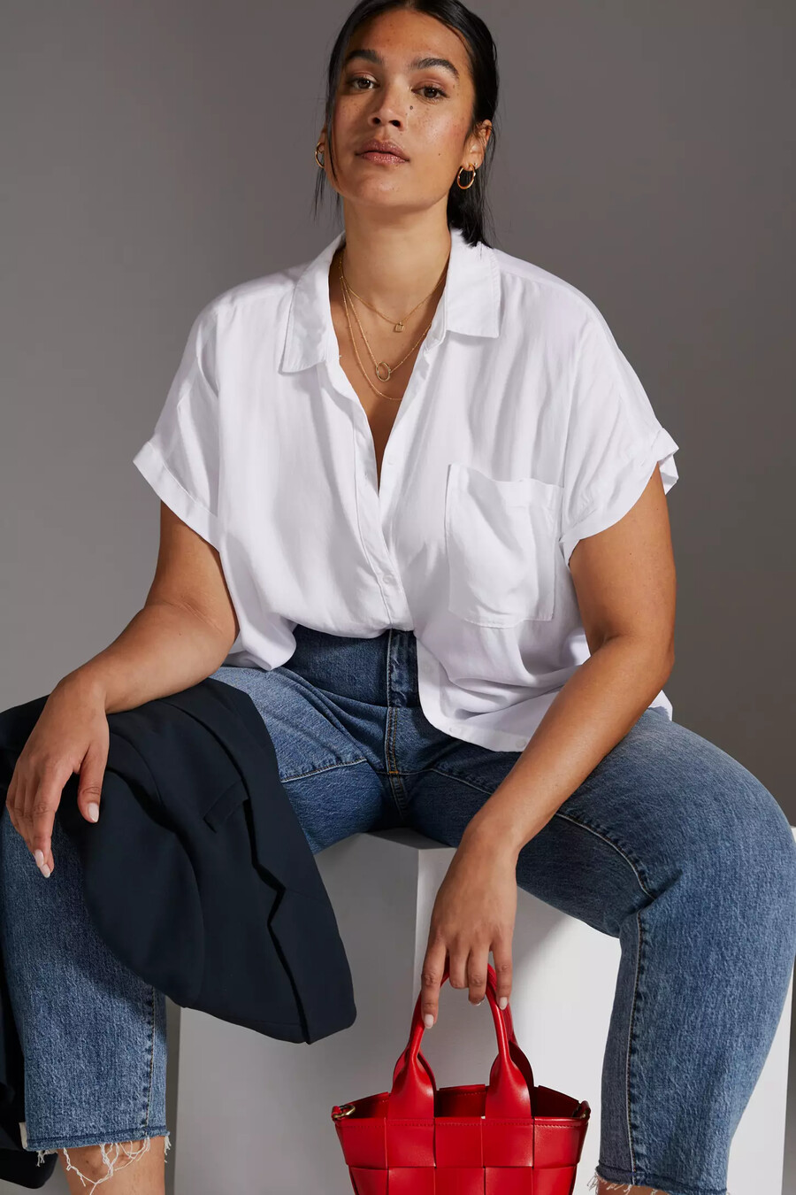 cloth stone breezy buttondown-hemd
