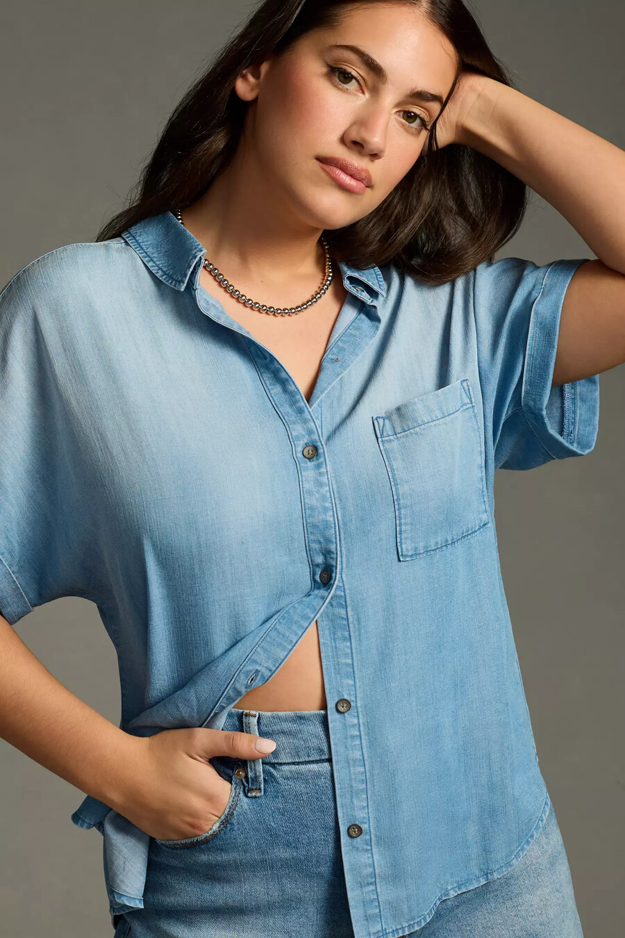 cloth stone breezy buttondown-hemd