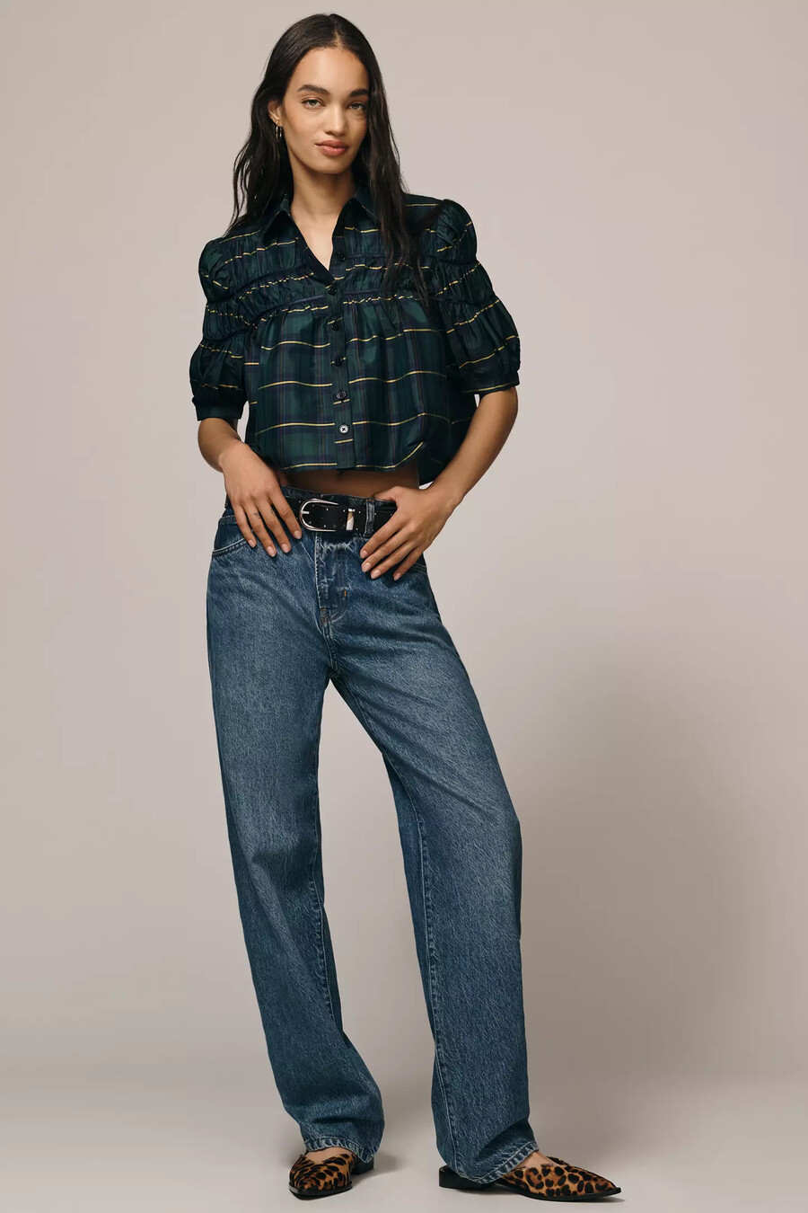 die leandra taftbluse mit geraffter passe von maeve