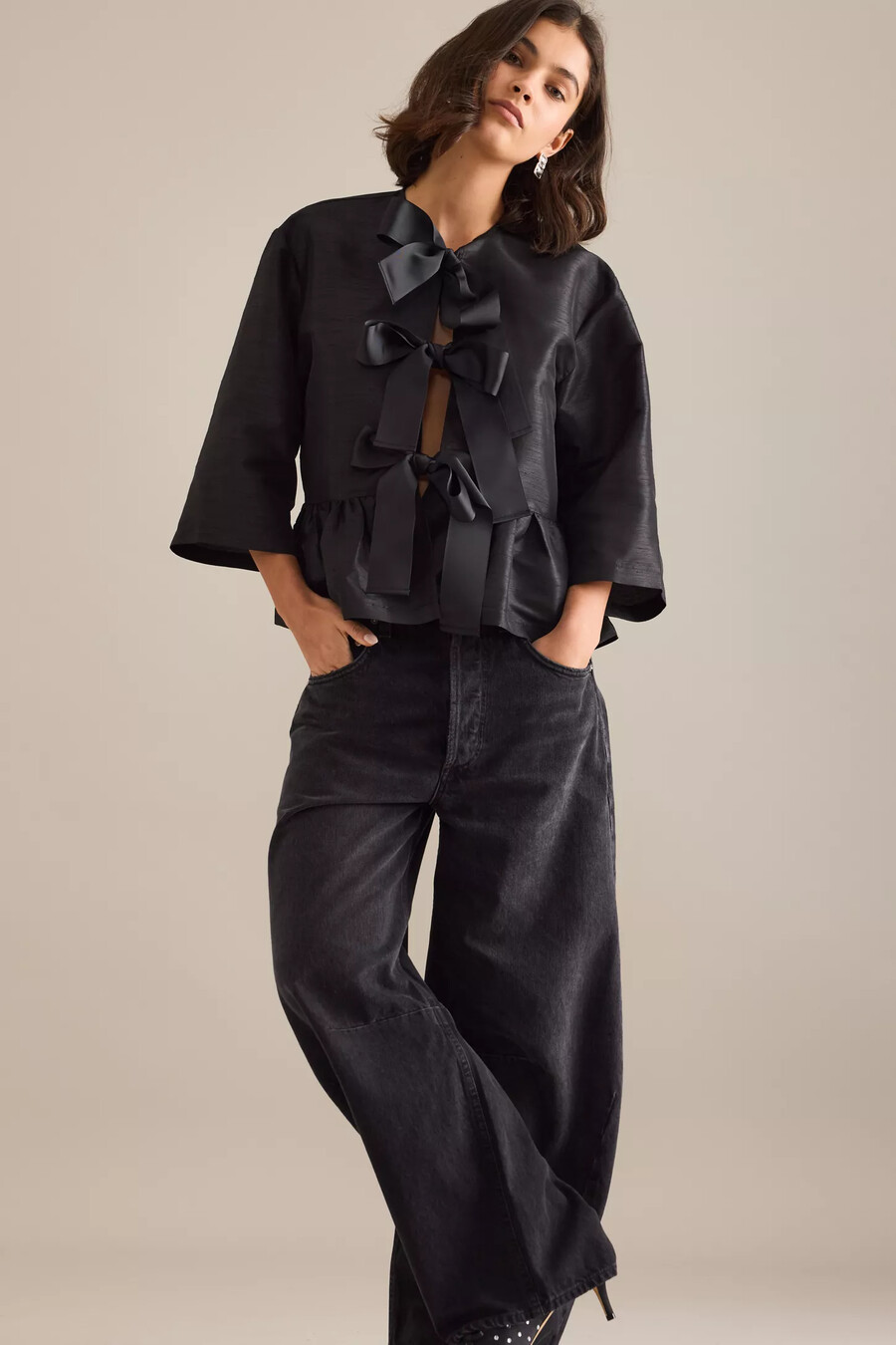 stella nova bluse mit schleife