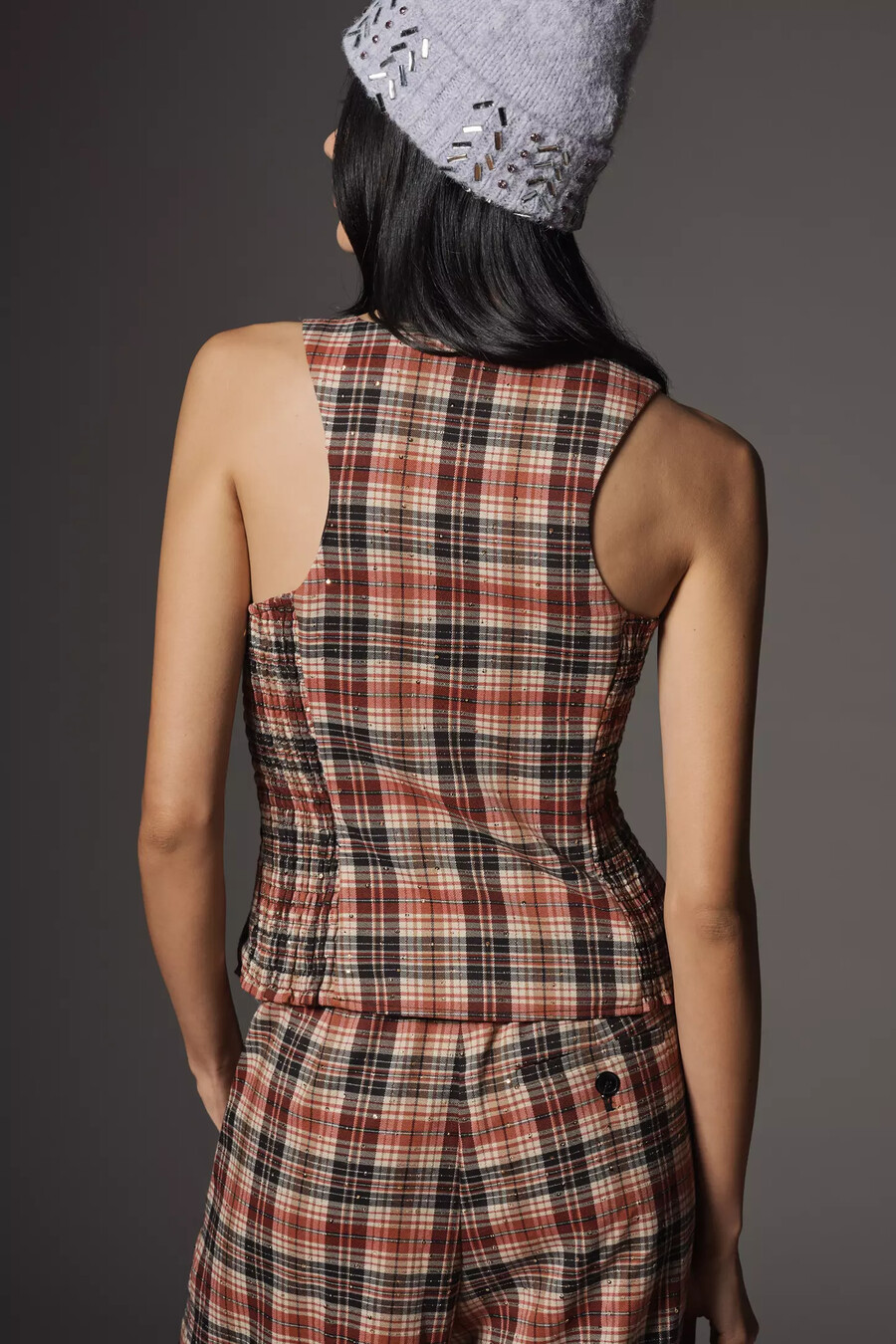 halsey slim weste mit knopfleiste