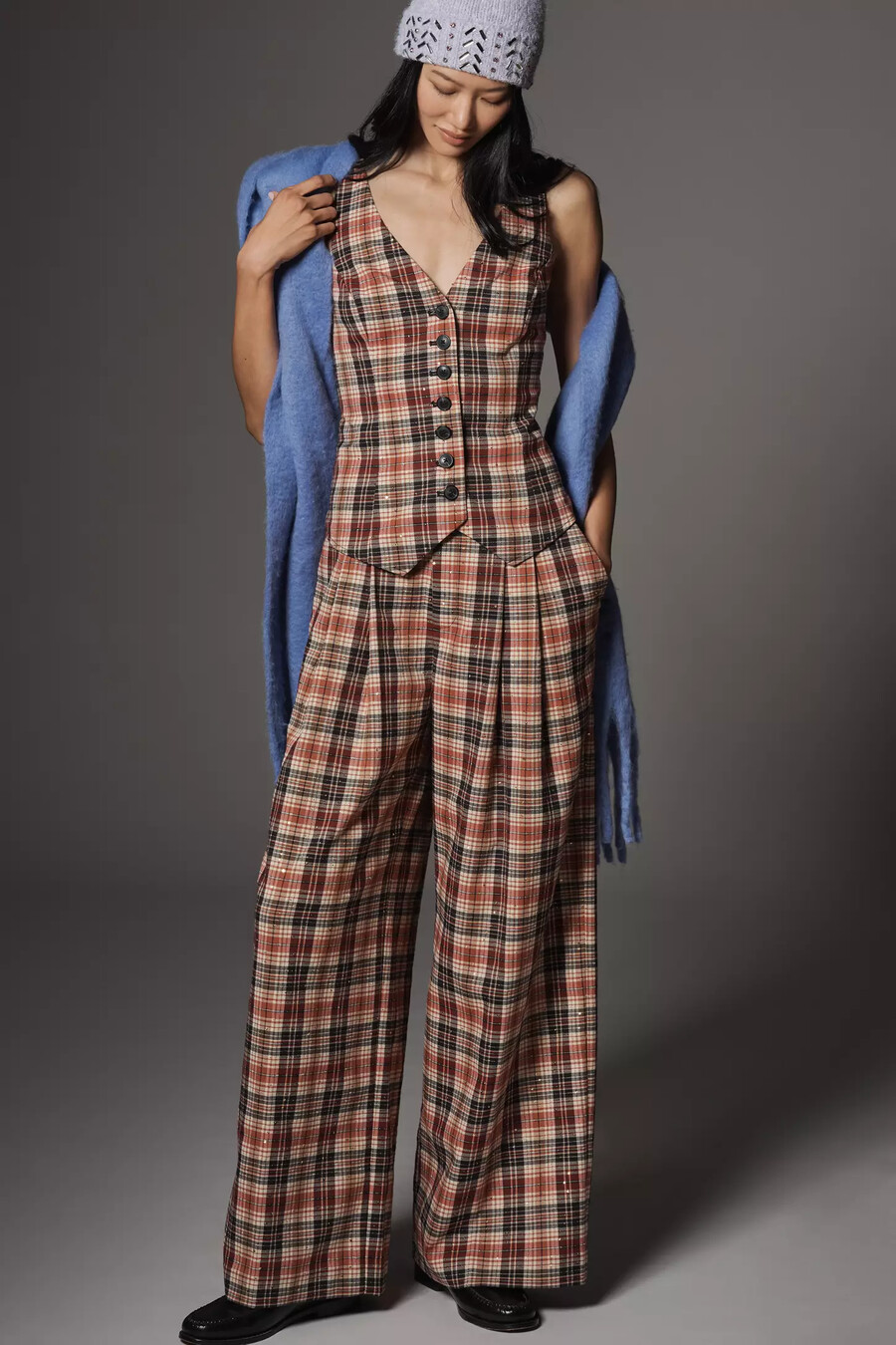 halsey slim weste mit knopfleiste