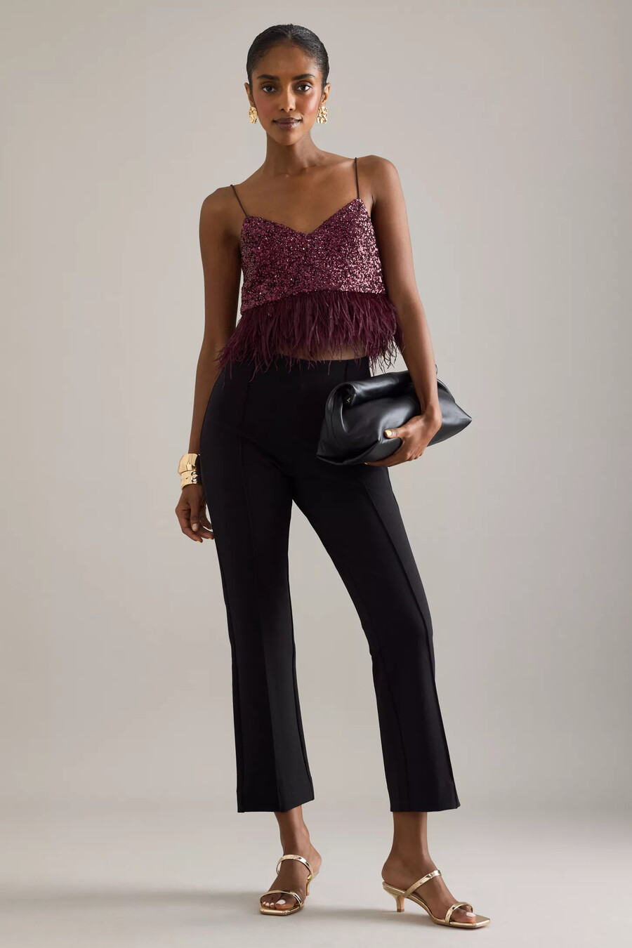 pailletten-feder-tanktop von anthropologie