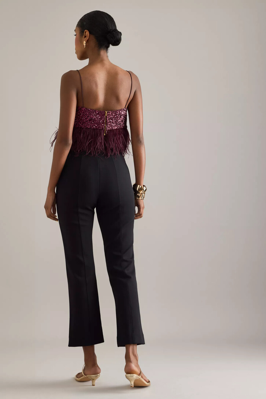 pailletten-feder-tanktop von anthropologie