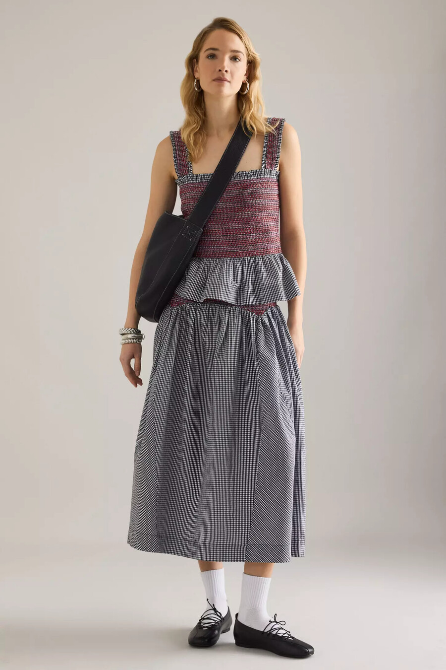 damson madder ami smocked square-neck cami top