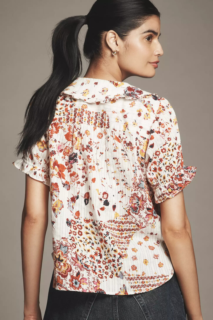 die bluse „keira mit kragen und knopfleiste von pilcro