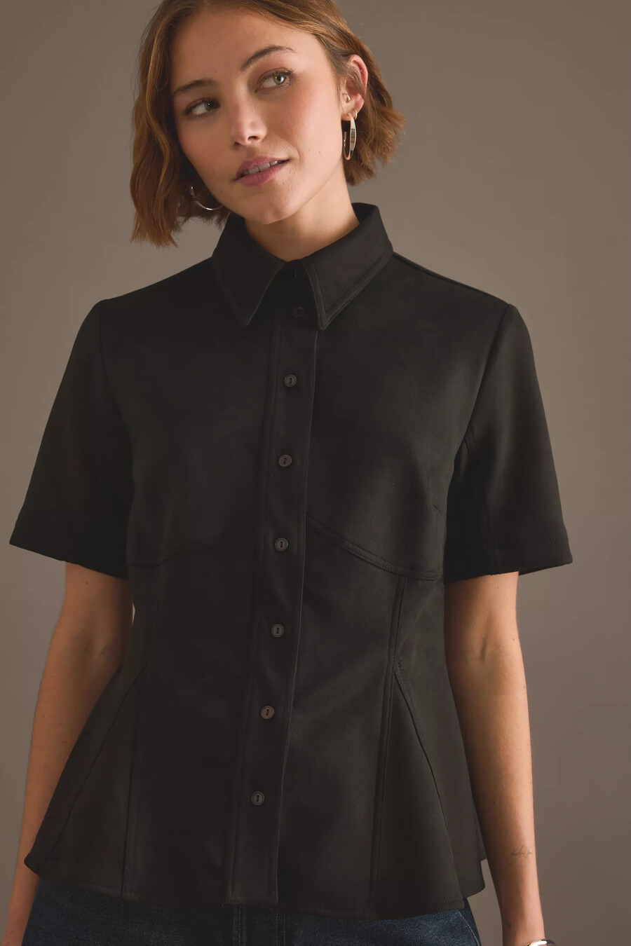 exquise bluse aus nara-wildlederimitat