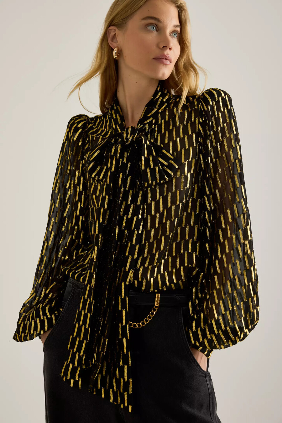 queens of archive foxy bluse mit schleife