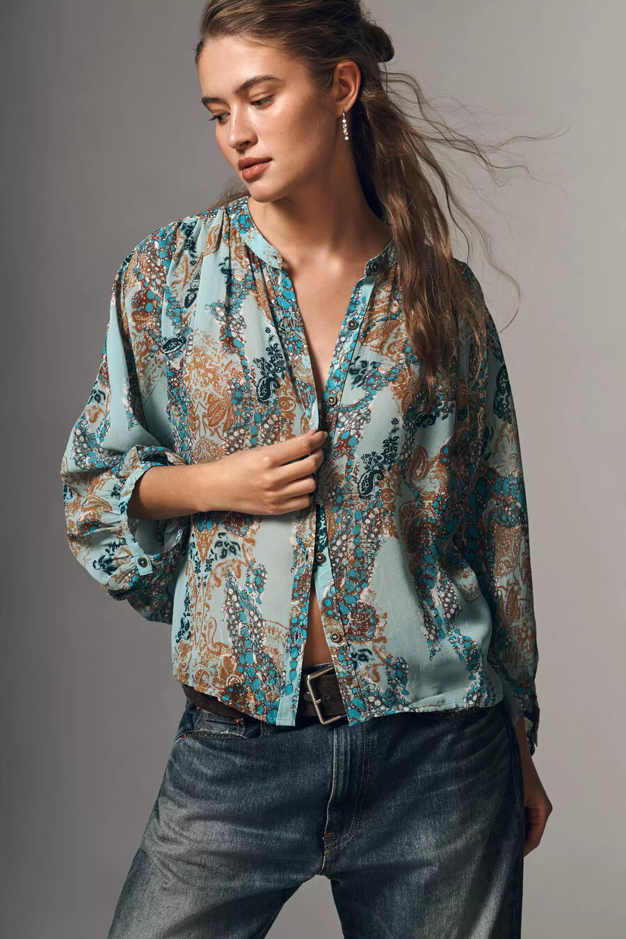 die sidney batwing bluse von pilcro verkleinerte edition