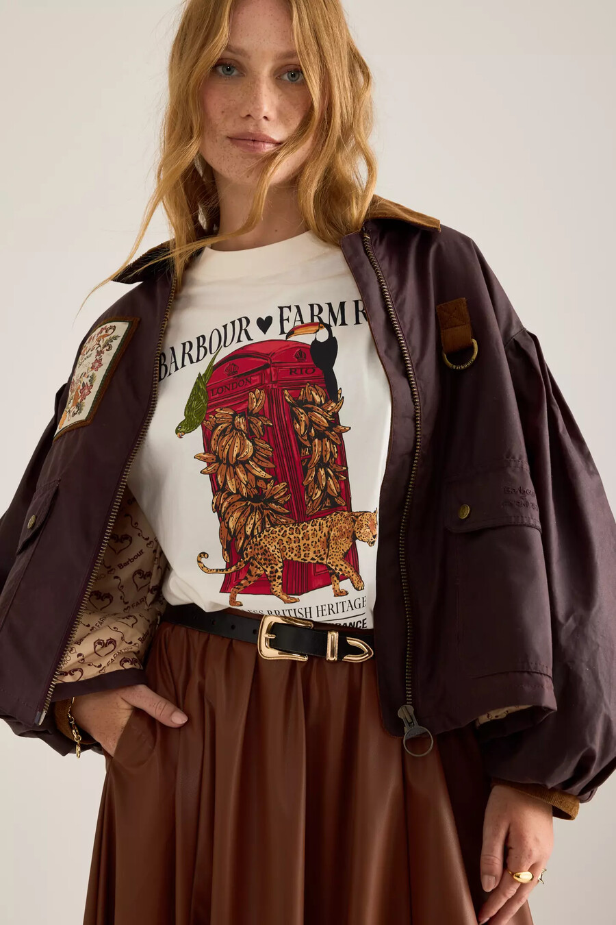 barbour x farm rio mariac t-shirt