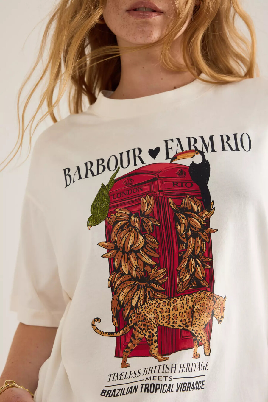 barbour x farm rio mariac t-shirt
