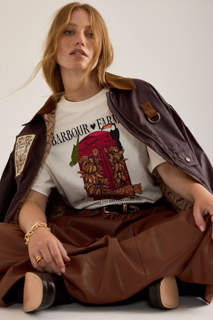 barbour x farm rio mariac t-shirt