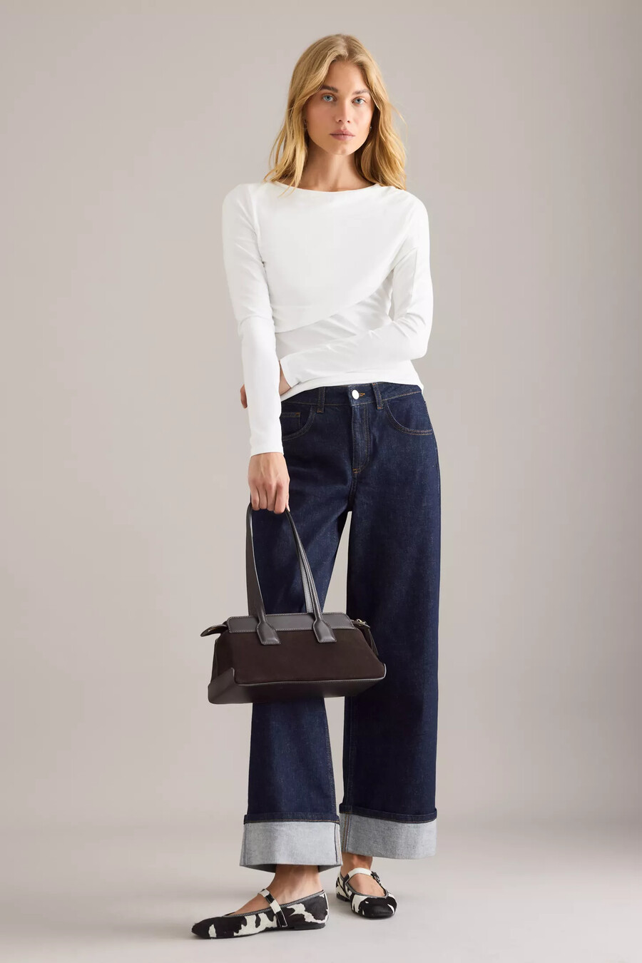 gerafftes schulterfreies top von anthropologie