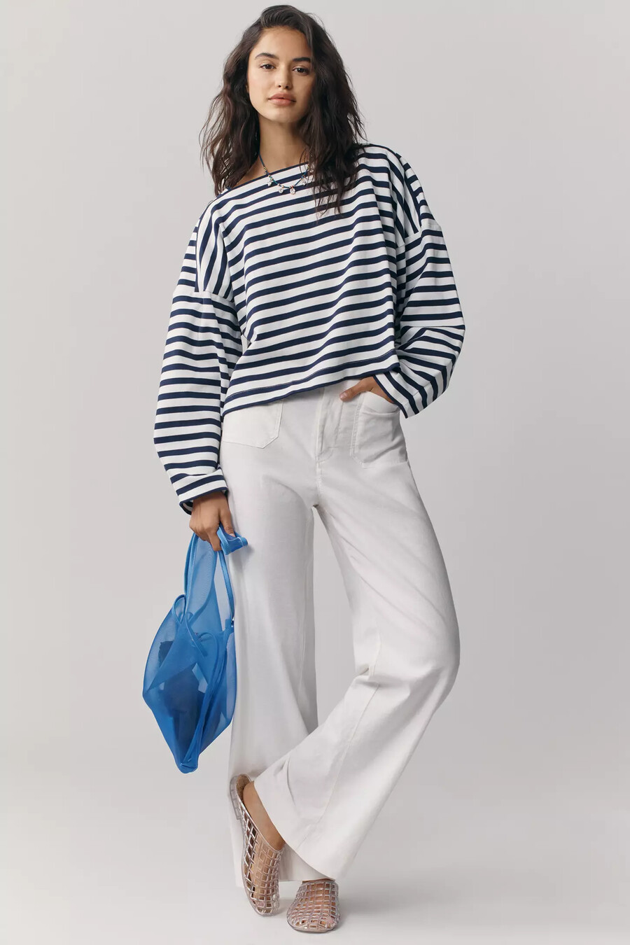maeve helm langarm-t-shirt mit streifen