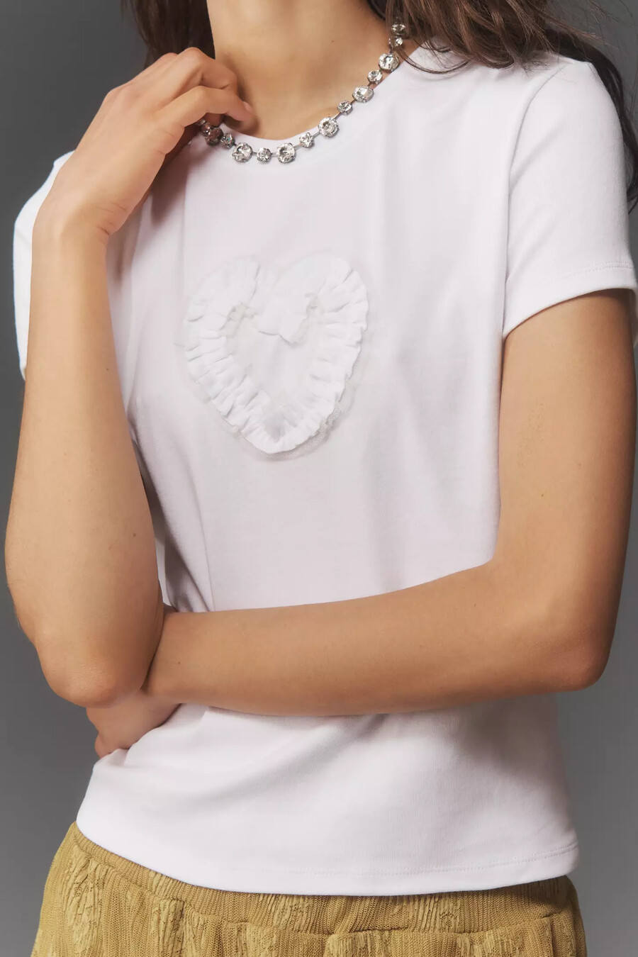 maeve herz-rüschen-t-shirt