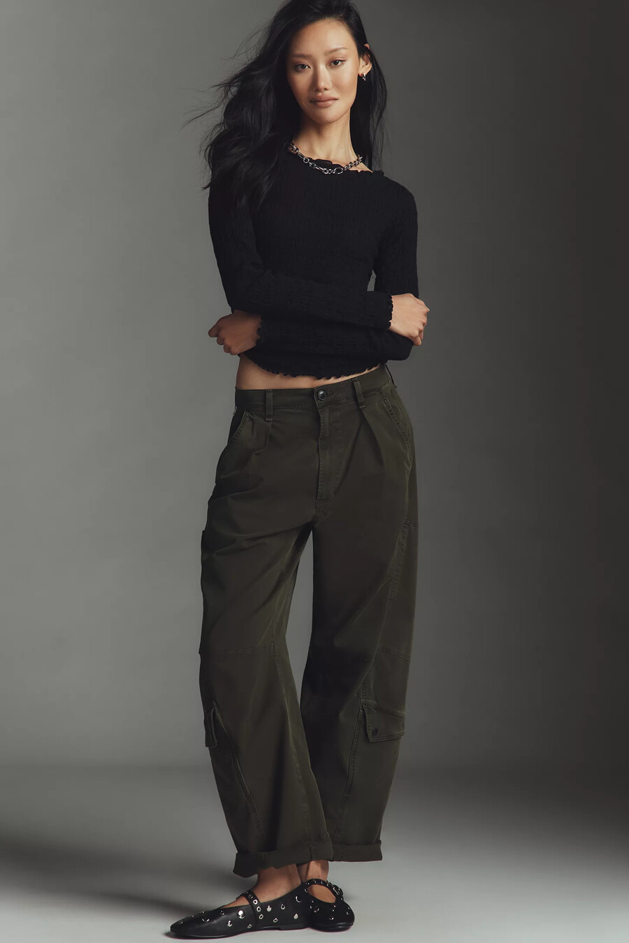 maeve langarmshirt mit struktur