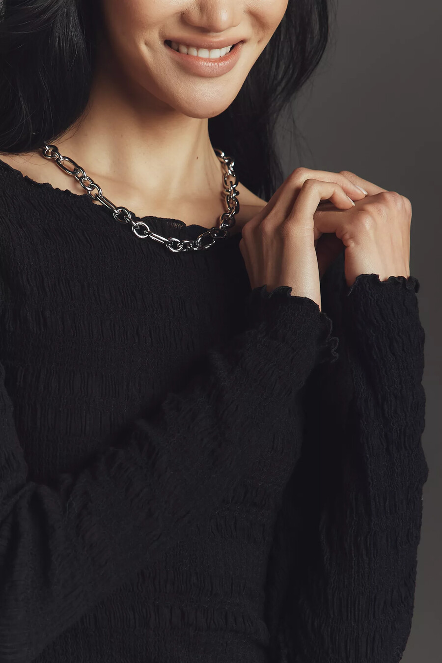 maeve langarmshirt mit struktur