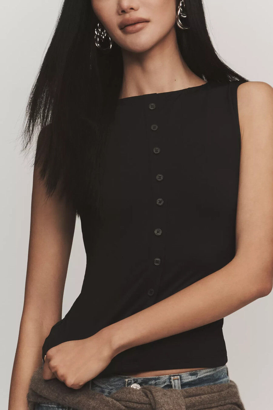maeve tanktop mit knopfleiste