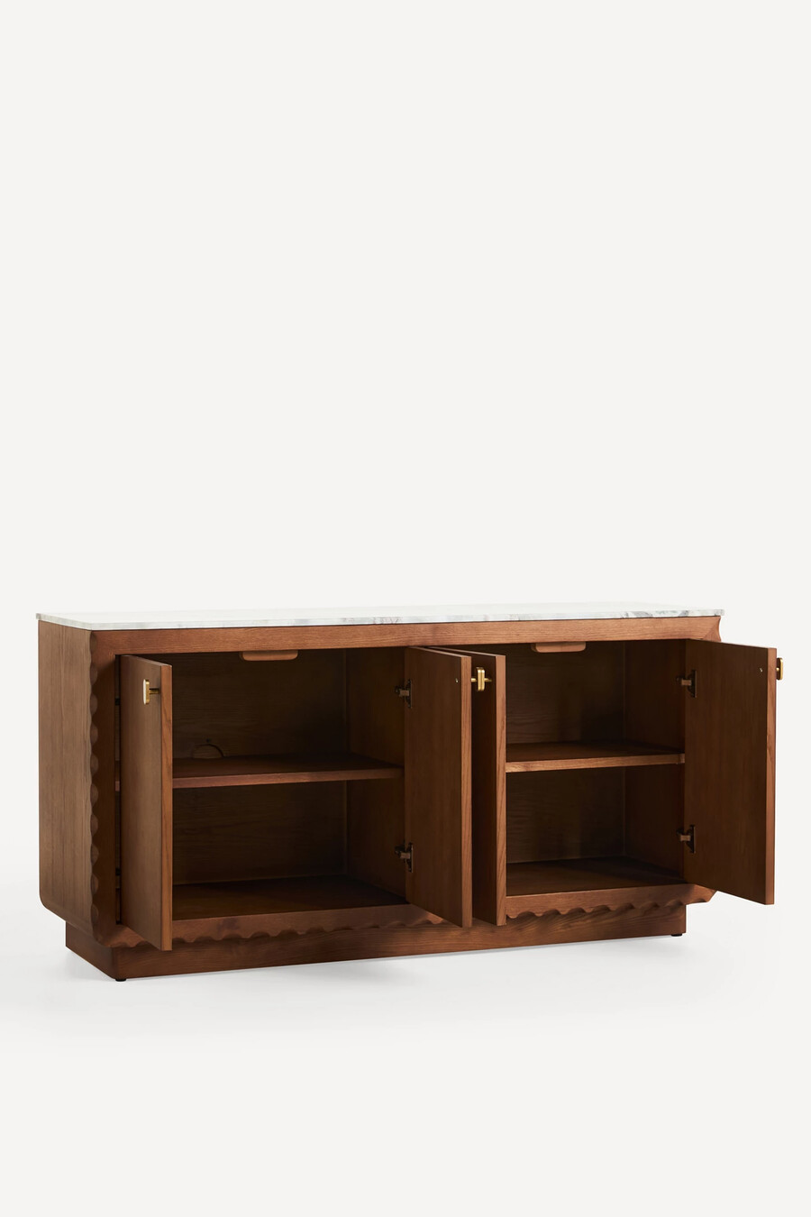 brentley rechteckiges sideboard mit marmorplatte