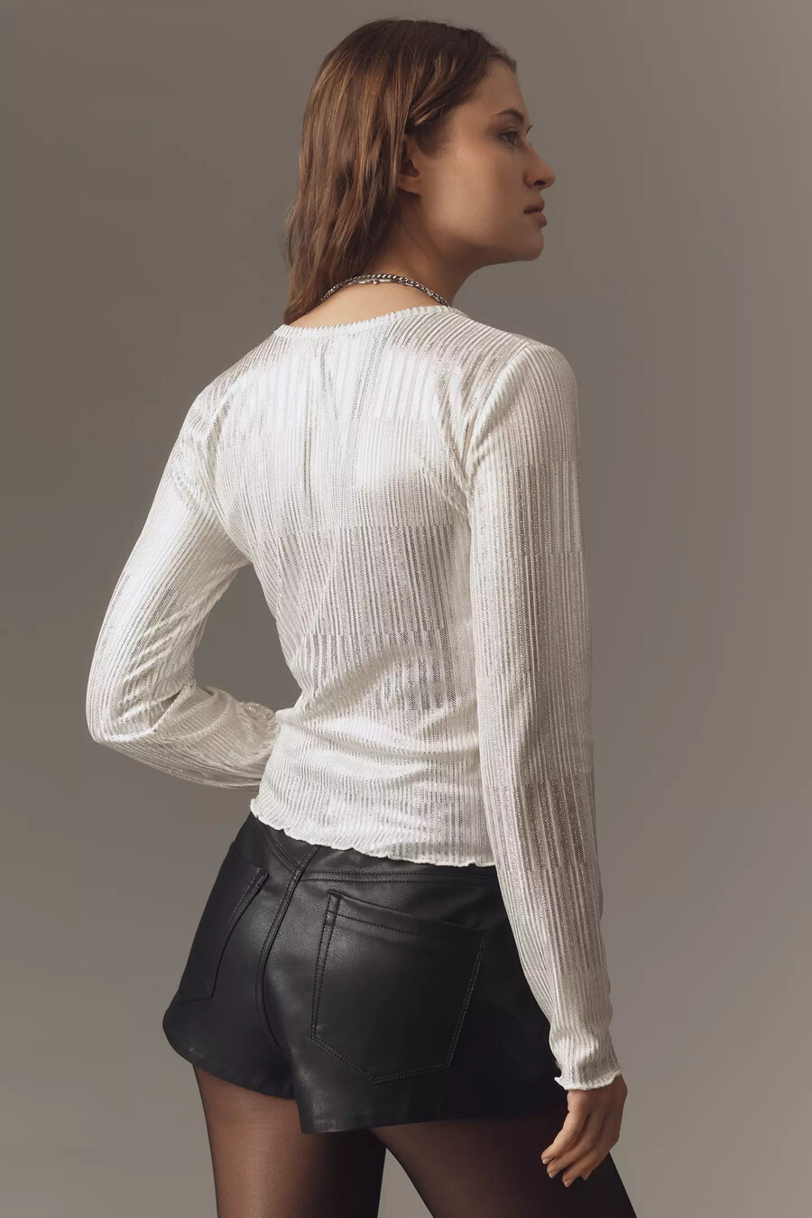 der andie shimmer rippstrick-cardigan von pilcro