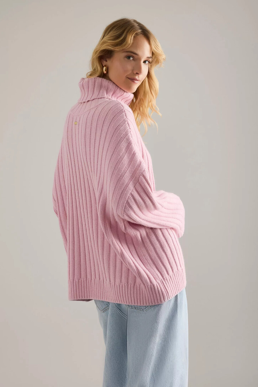 barbour maeve rollkragenpullover mit rippstrick
