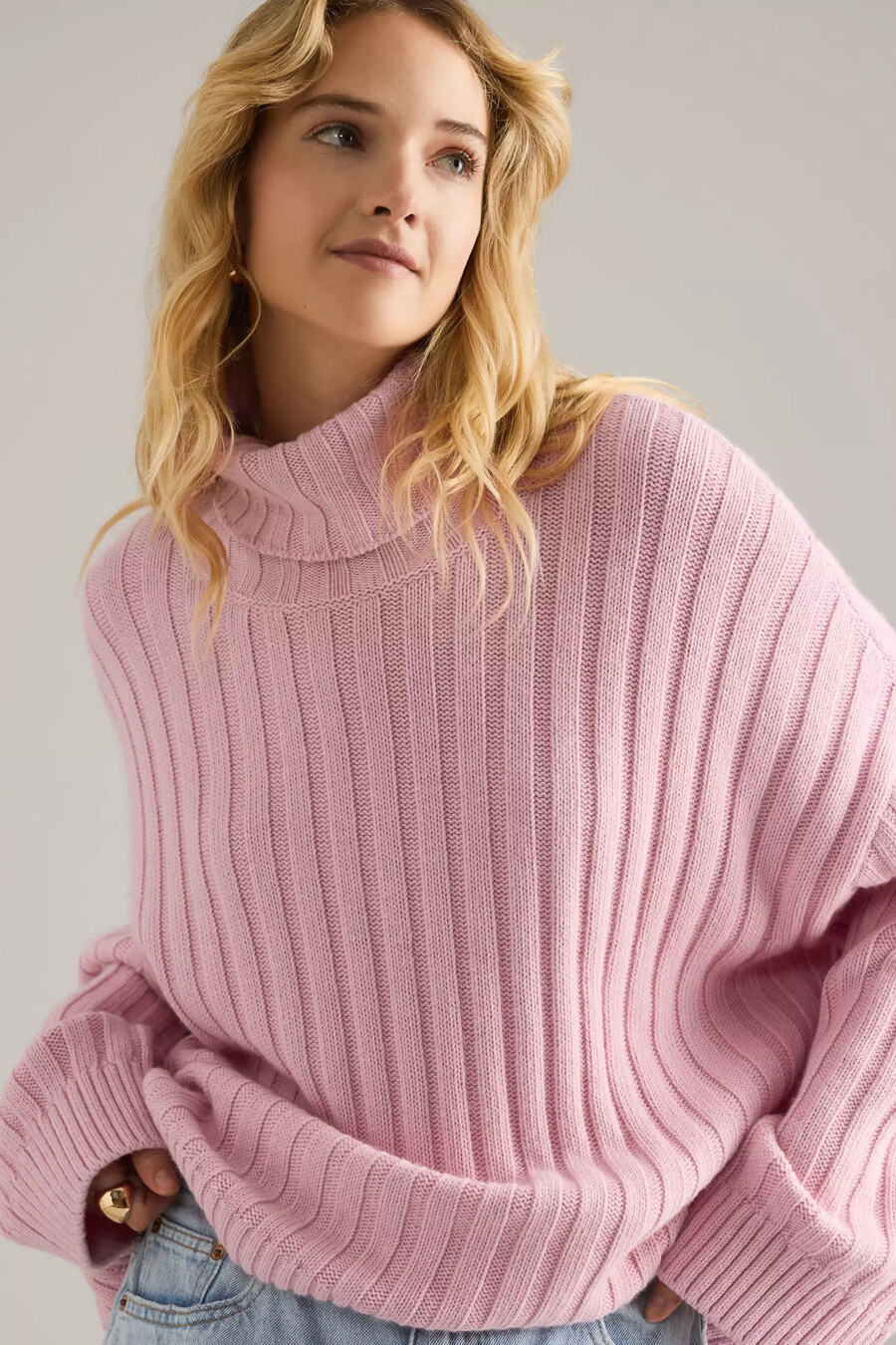 barbour maeve rollkragenpullover mit rippstrick
