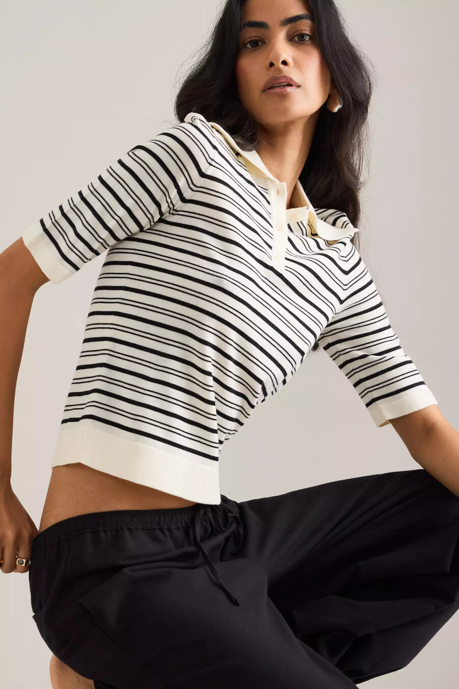 ausgewähltes thea strick-polo-top