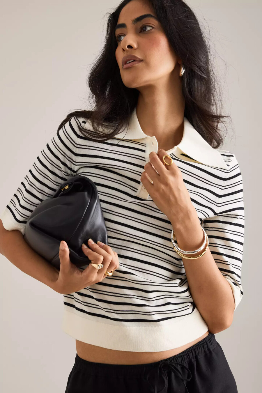 ausgewähltes thea strick-polo-top