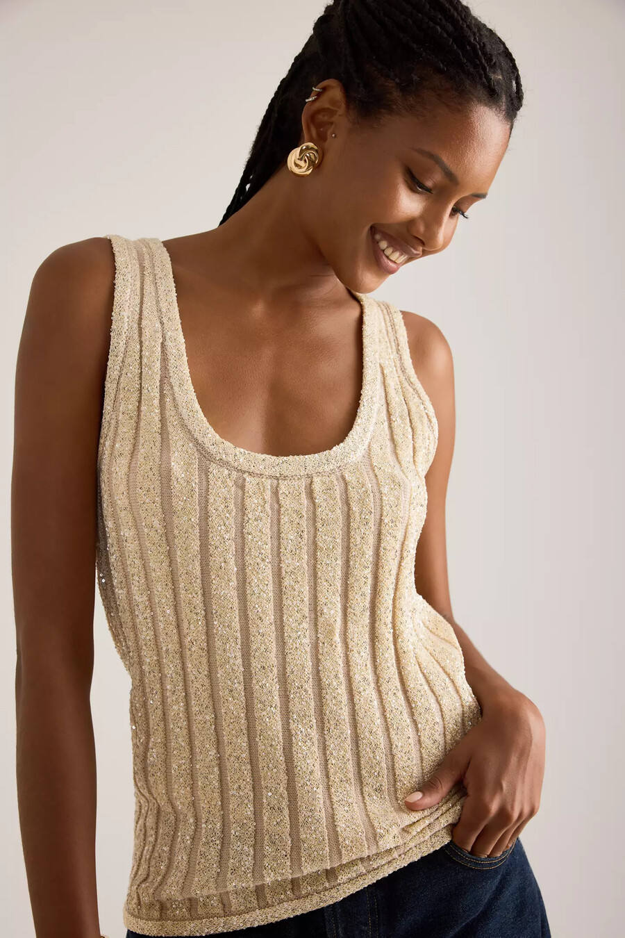 pailletten-tanktop von anthropologie