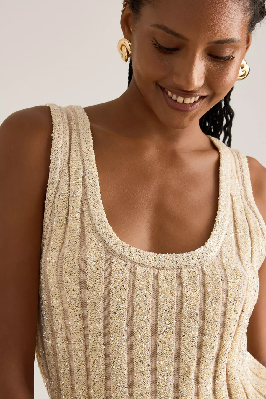pailletten-tanktop von anthropologie