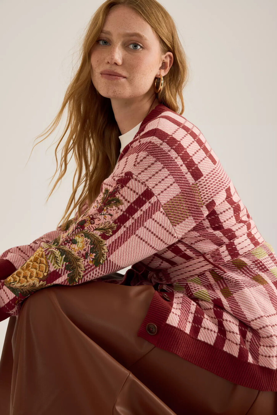 barbour x farm rio luisa cardigan
