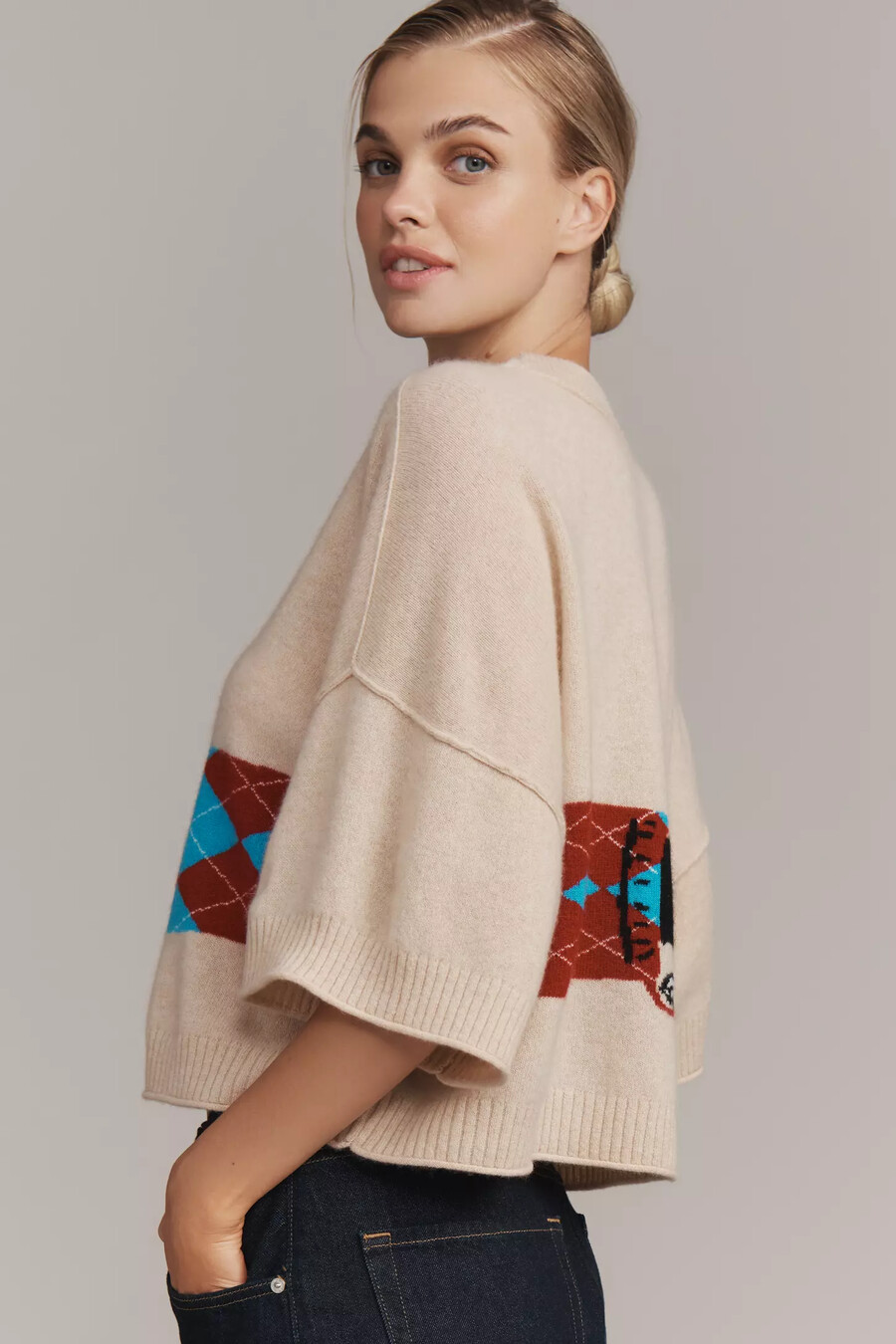 der goldie kaschmirpullover mit rundhalsausschnitt