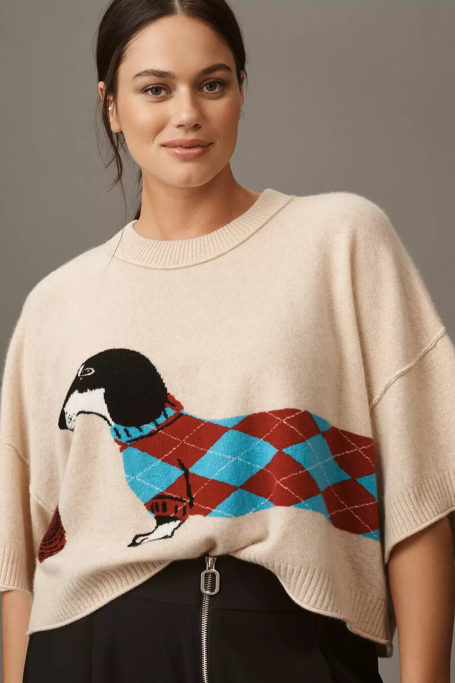 der goldie kaschmirpullover mit rundhalsausschnitt
