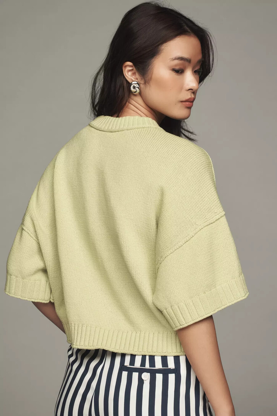 der goldie baumwollpullover mit rundhalsausschnitt