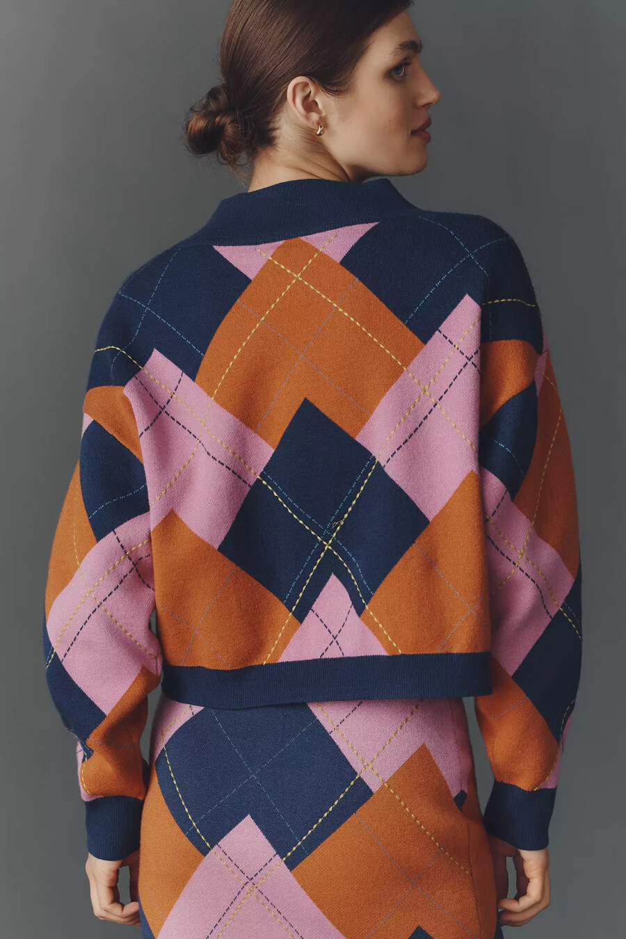 maeve v-ausschnitt argyle pullover