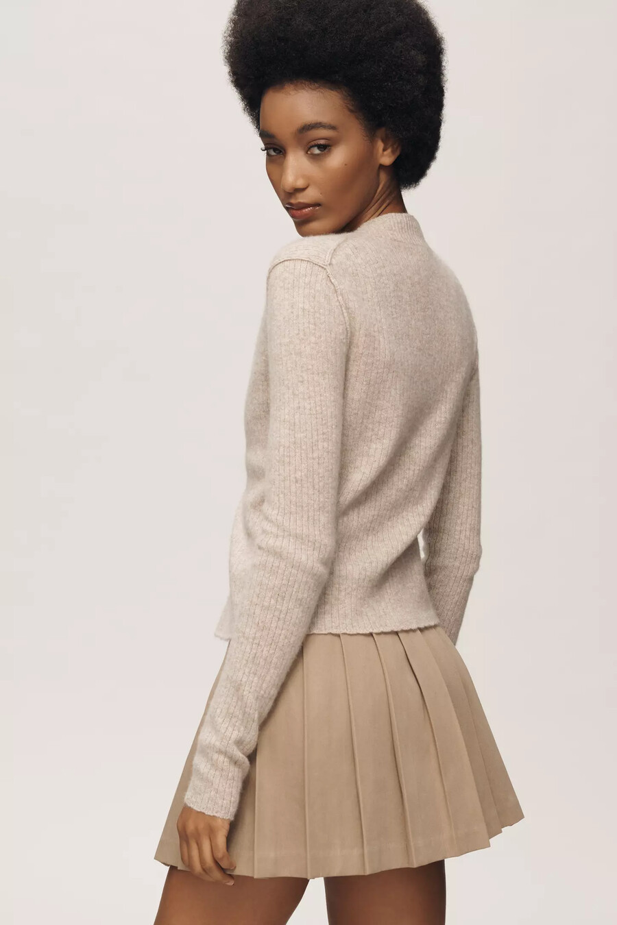 pilcro rippen-kaschmir-cardigan
