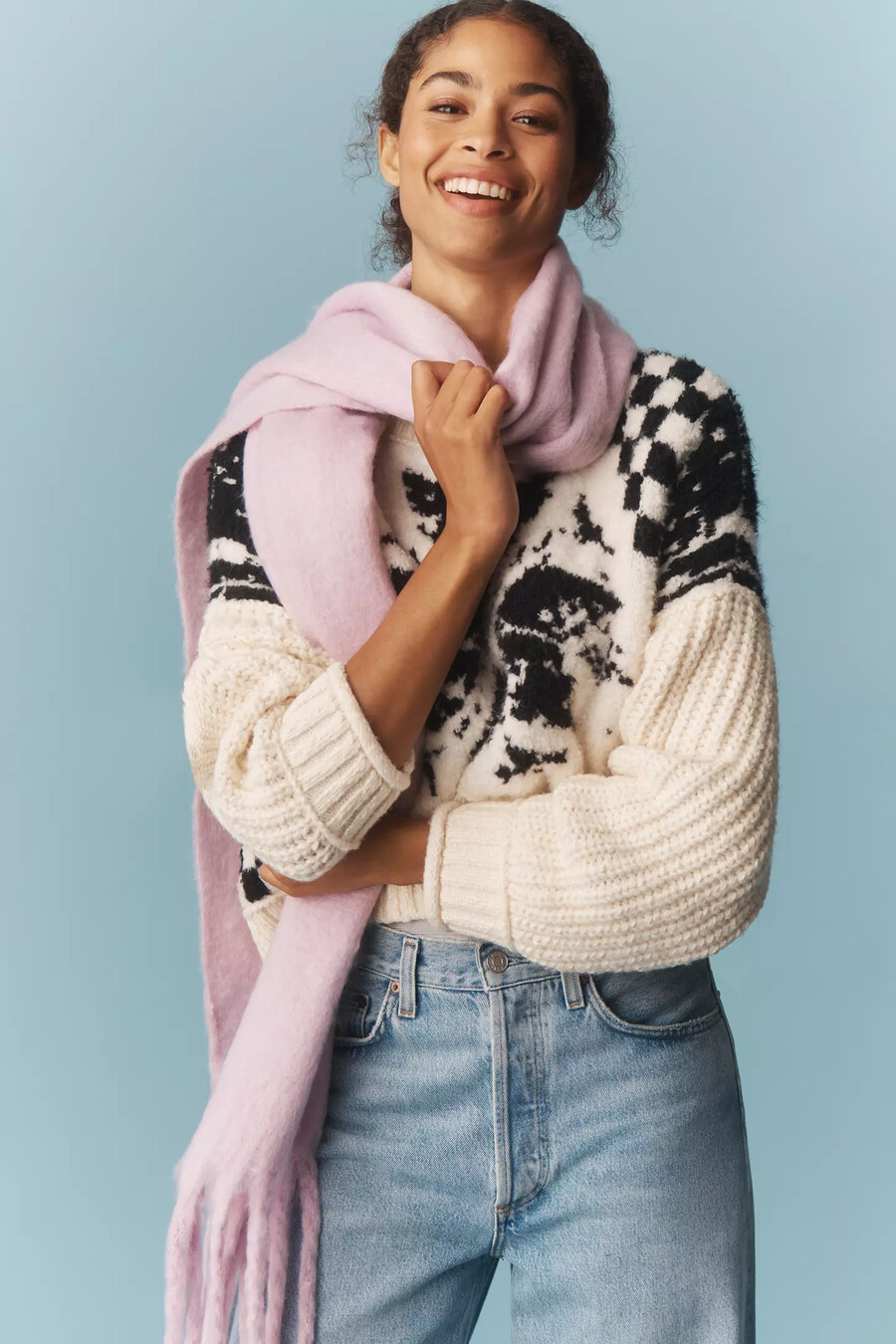 pilcro rundhals-nordic-pullover