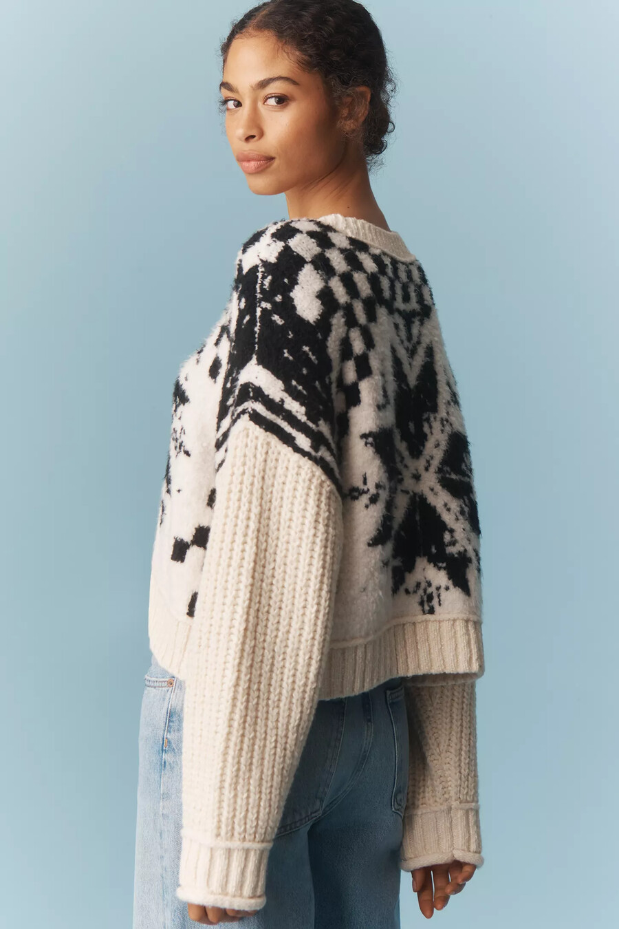 pilcro rundhals-nordic-pullover