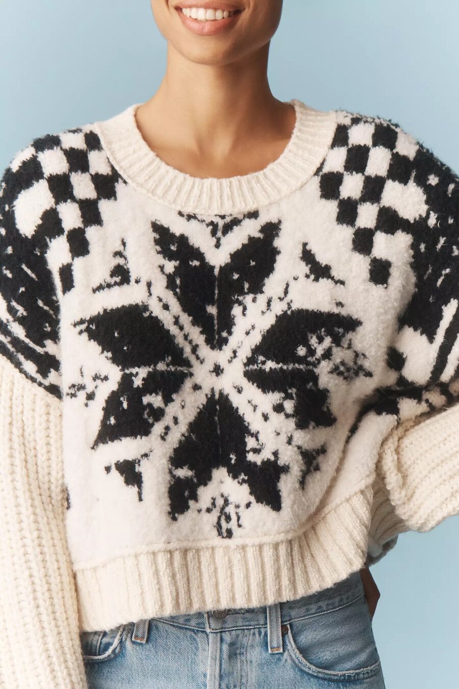 pilcro rundhals-nordic-pullover