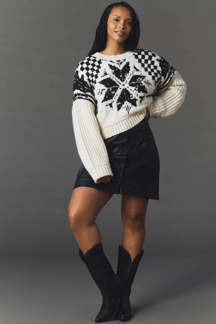 pilcro rundhals-nordic-pullover