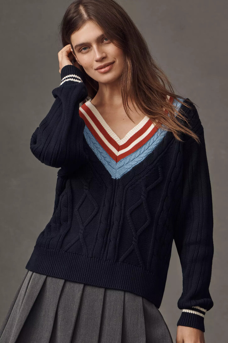 the upside x anthropologie josette v-ausschnitt pullover