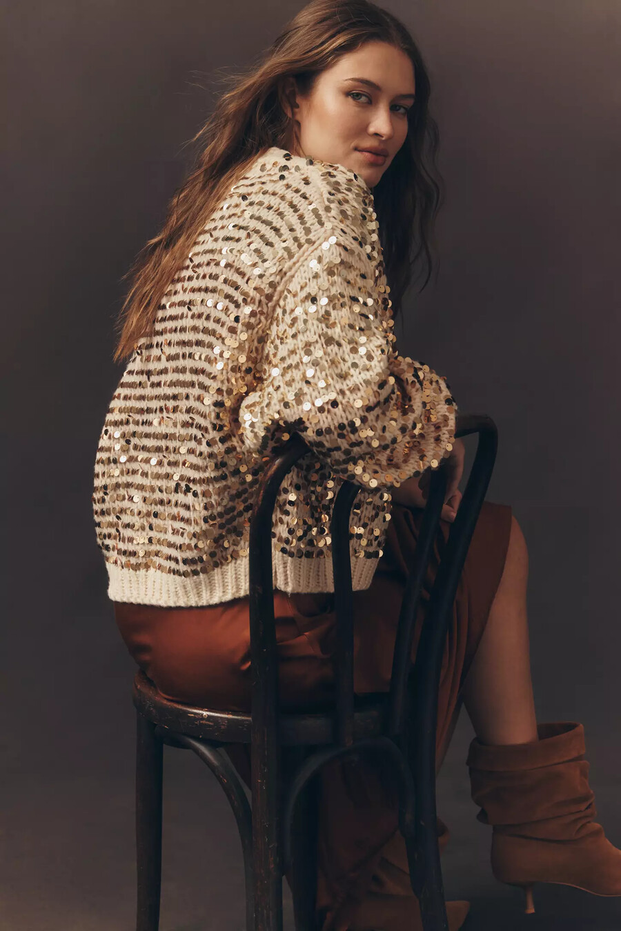 pailletten-cardigan von anthropologie