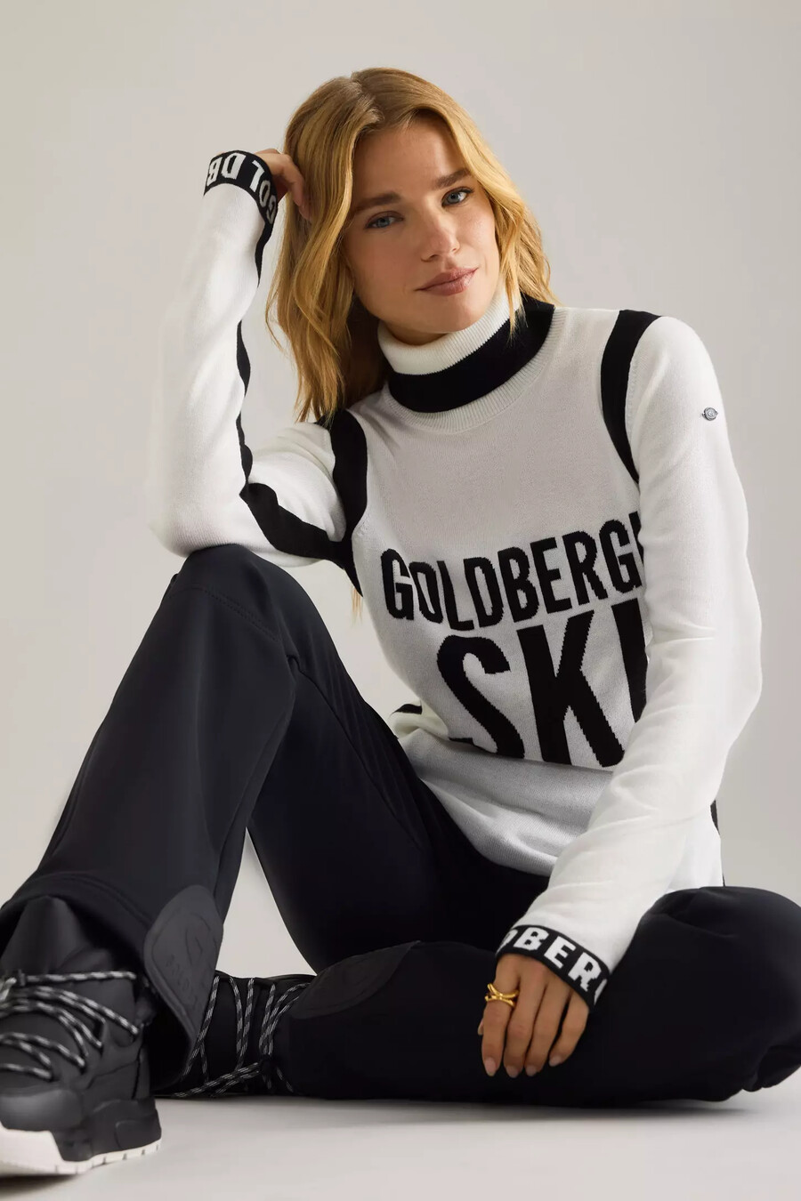 goldbergh noemi langarmpullover aus wollmischung